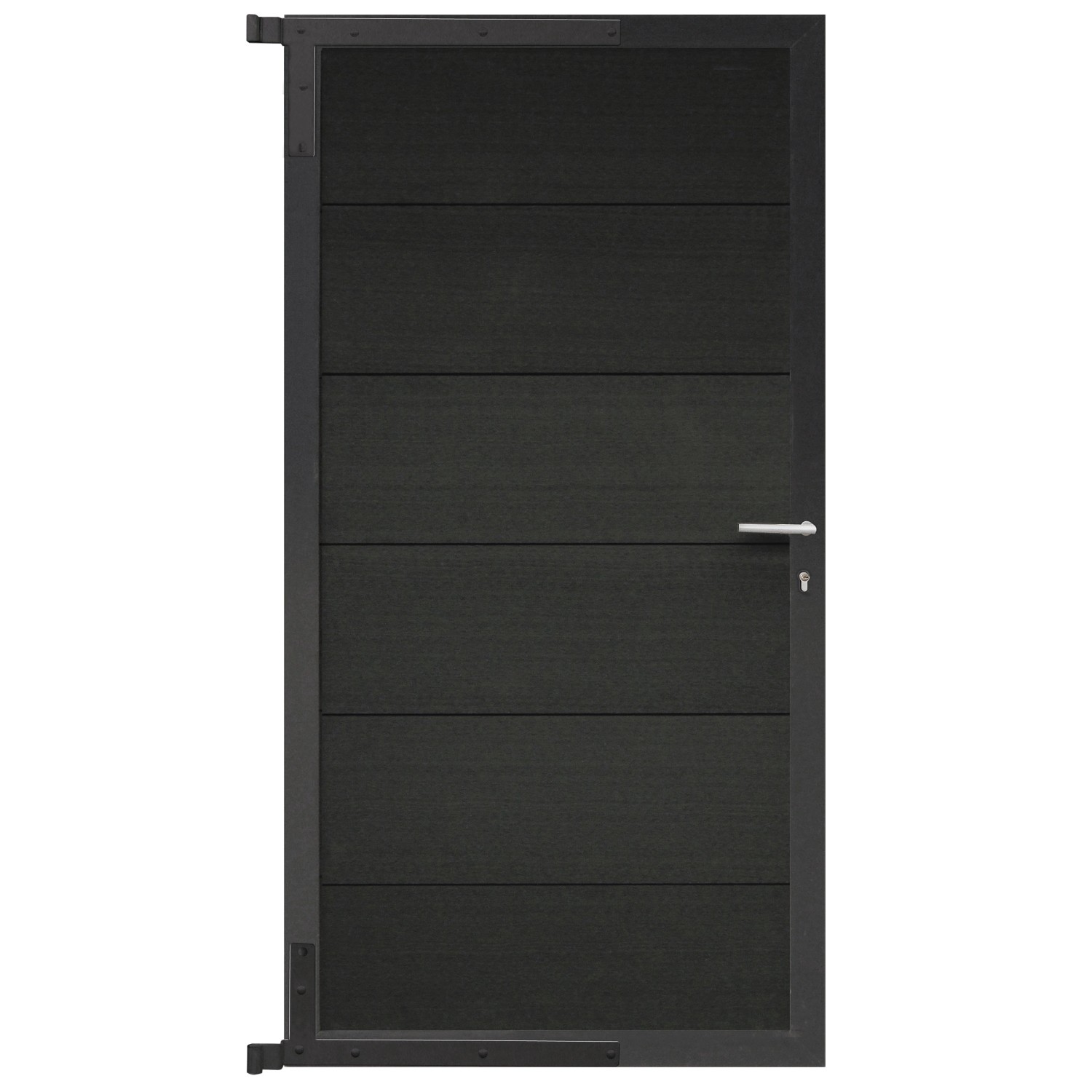 GartenLand Steckzauntor Classico ca. 90 x 180 cm WPC Anthrazit Aluminium An günstig online kaufen