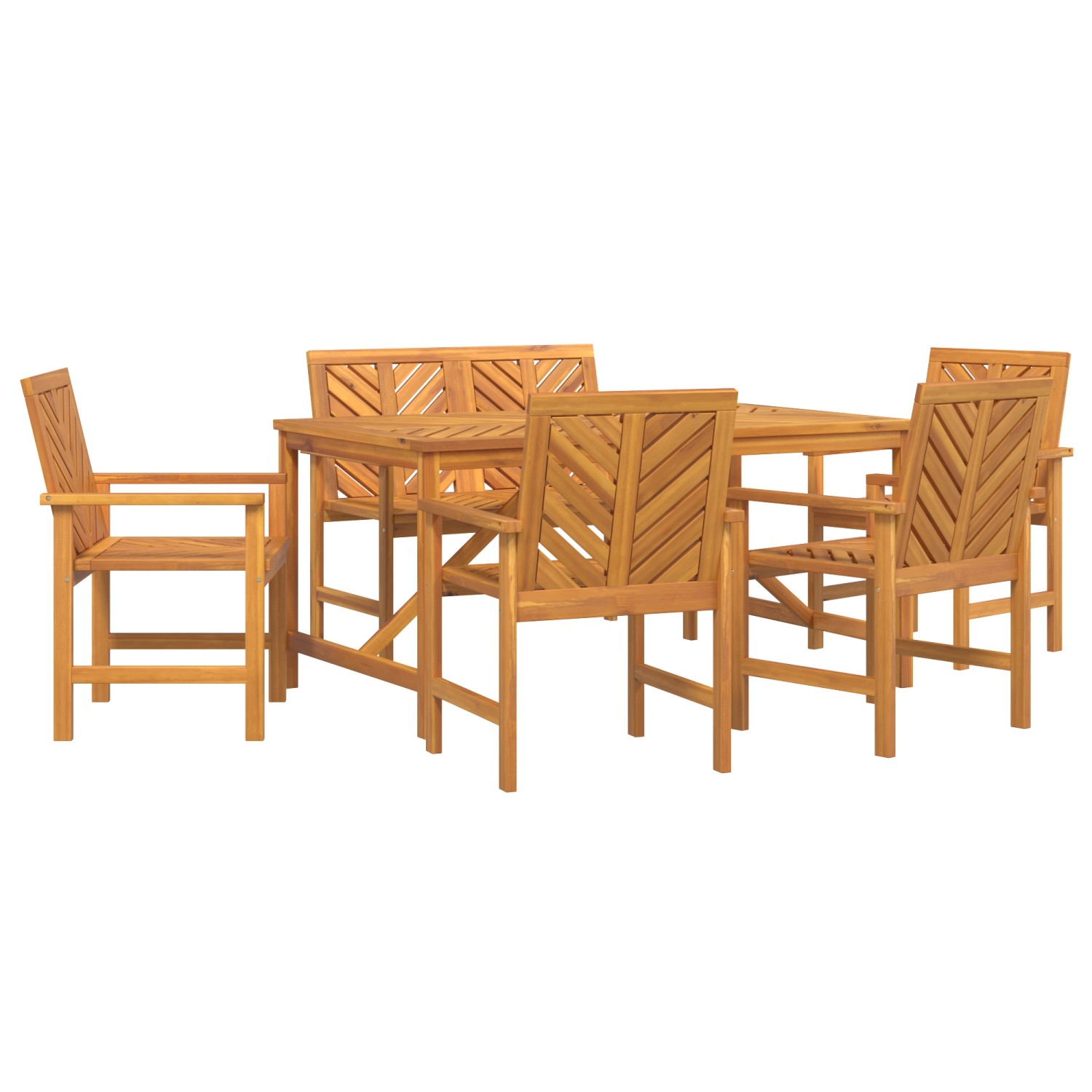 vidaXL 5-Teiliges Garten Ess-Set Massivholz Akazie 3154110 günstig online kaufen