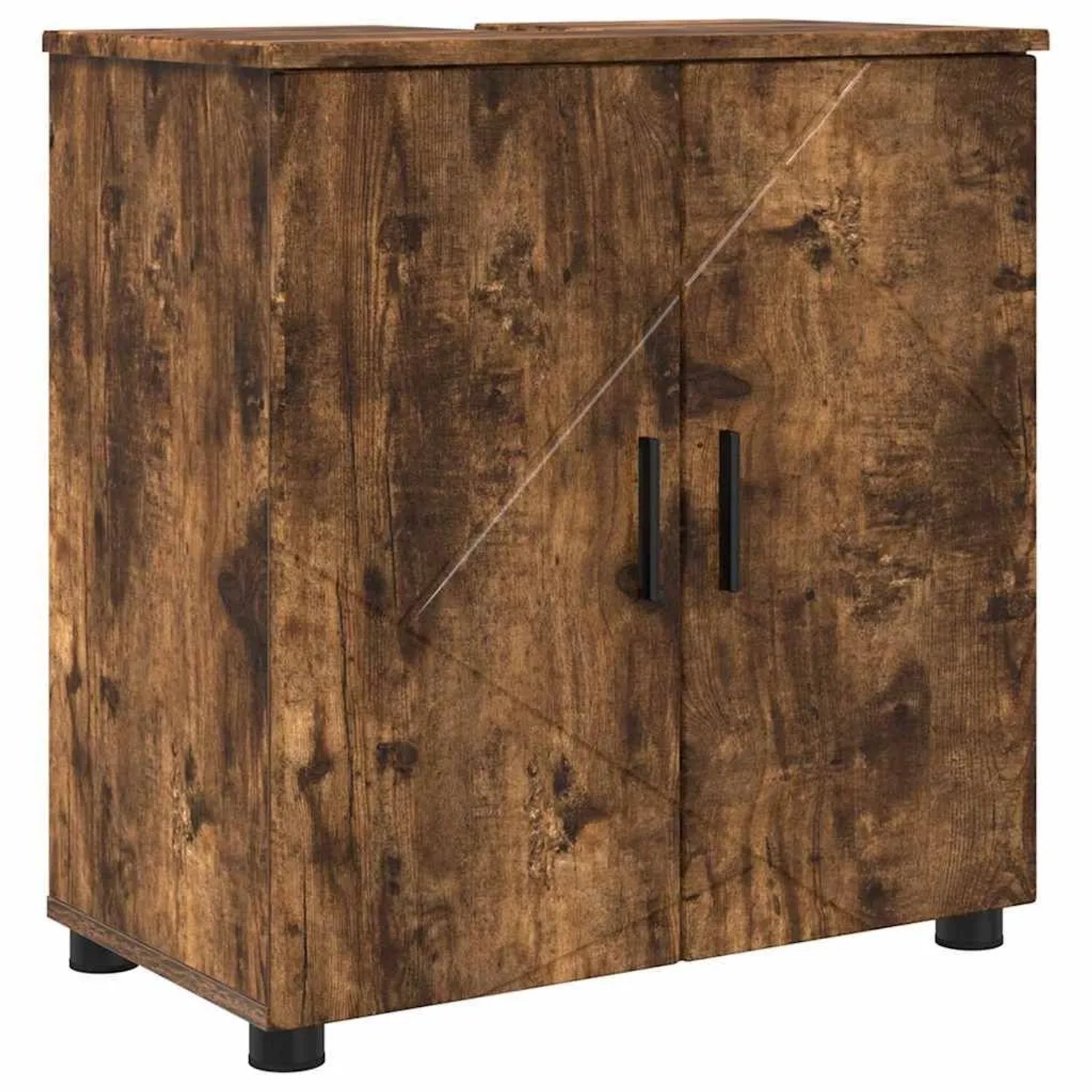 vidaXL Badezimmerschrank mit Tür Geräucherte Eiche 61 x 35 x 64 cm 883289 günstig online kaufen