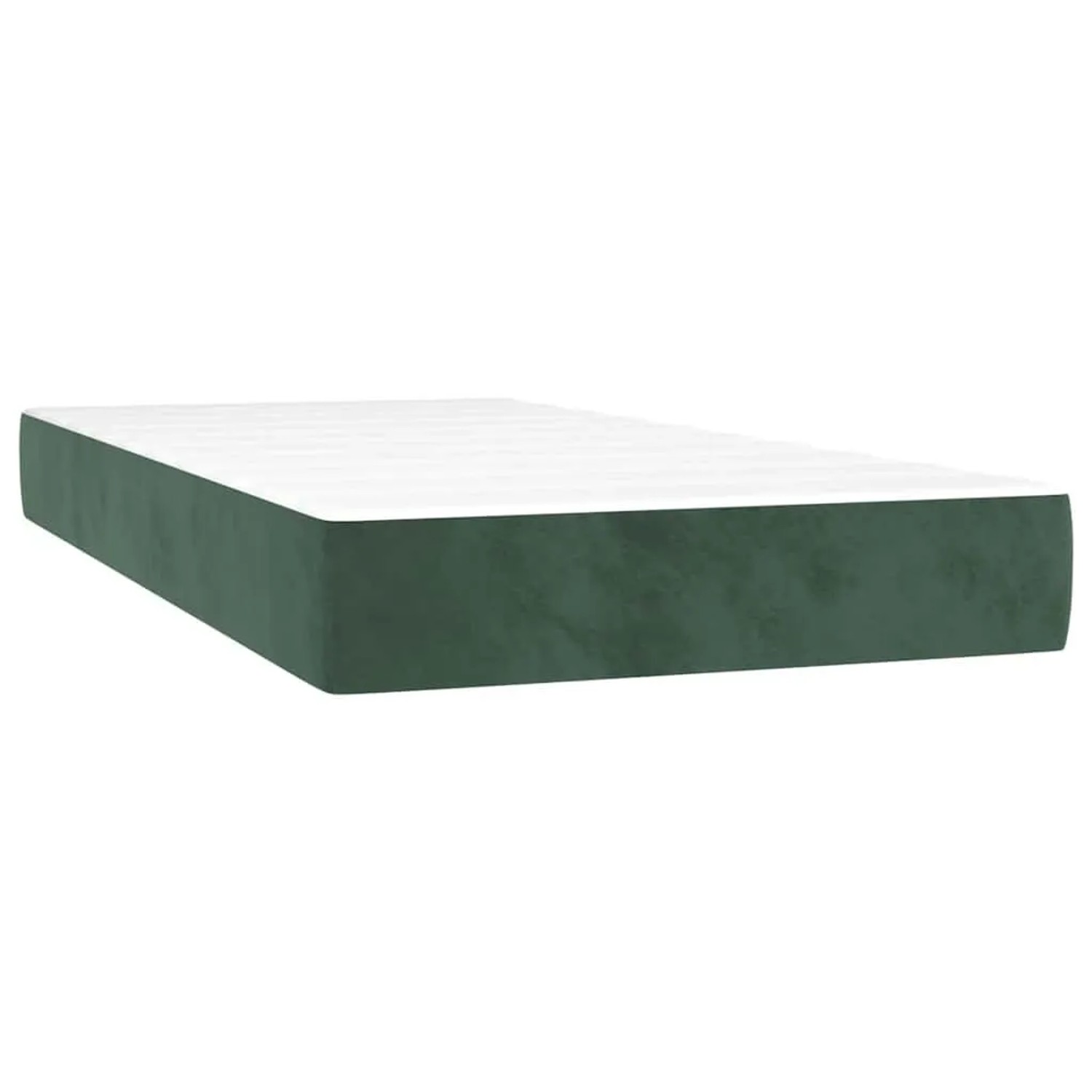 vidaXL Taschenfederkernmatratze Mittel Dunkelgrün 80x220x20 cm Samt 4016597