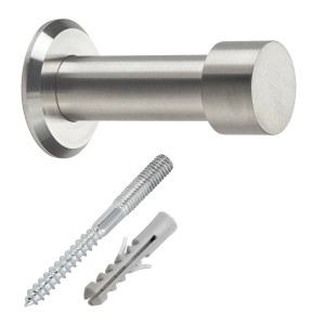 SOTECH Garderobenhaken TUULA Ø14 mm Ø19,5 mm Edelstahl Länge 50 mm mit Platte