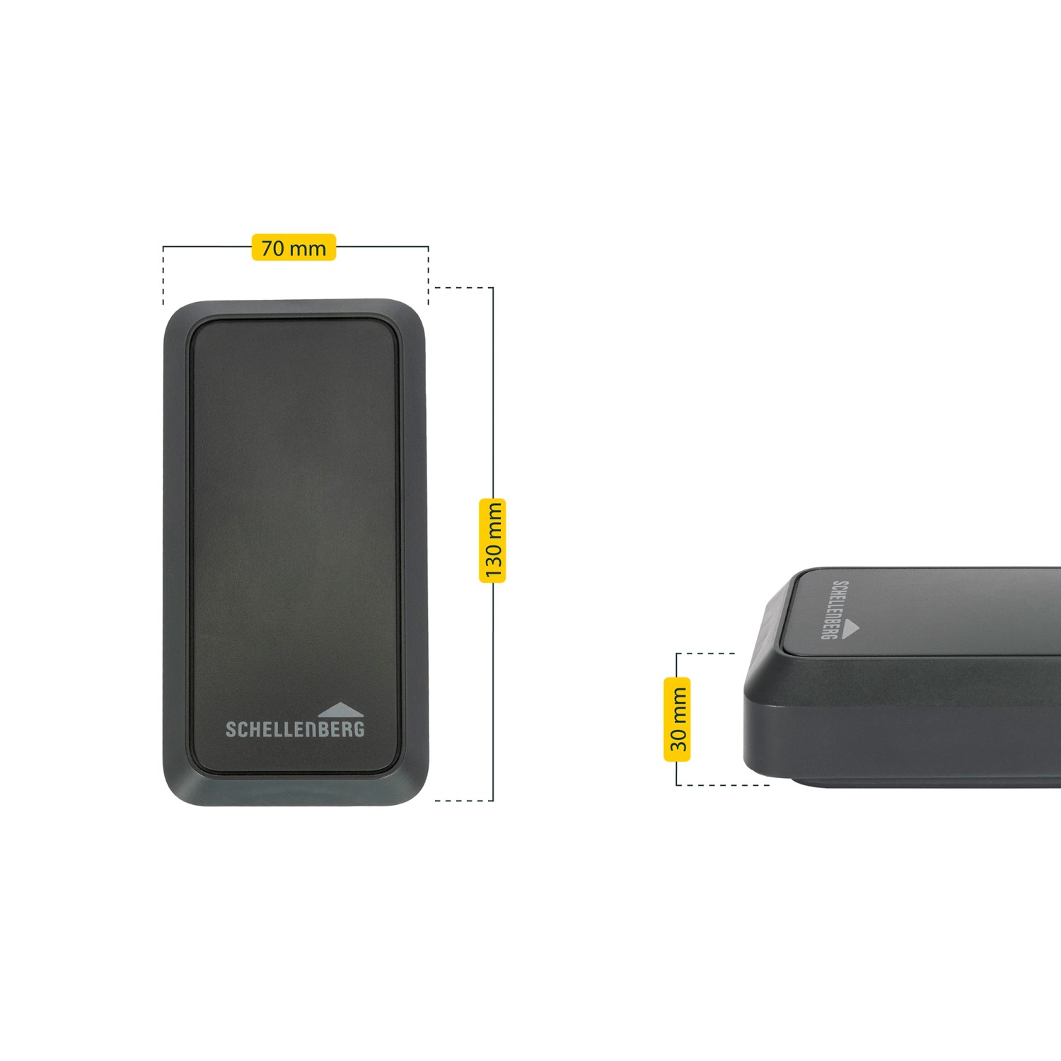 Schellenberg Funk-Codetaster Powerlift für Garagentorantriebe, Aufputzmontage, batteriebetrieben, Reichweite bis 20m.
