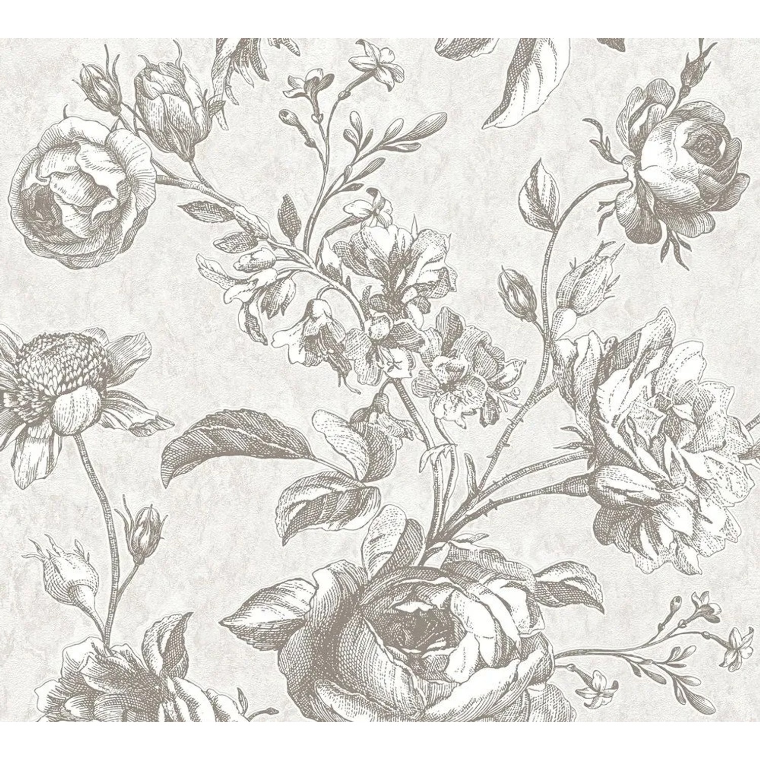 Tadessi Tapete Floral M1-No.1838 Vliestapete in Grau