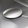 Designabdeckung aus Edelstahl für 92 mm Siebkorbventil in Spüle.