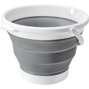 Faltbarer, grauer 10 Liter Eimer für Reinigungsarbeiten & mehr.
