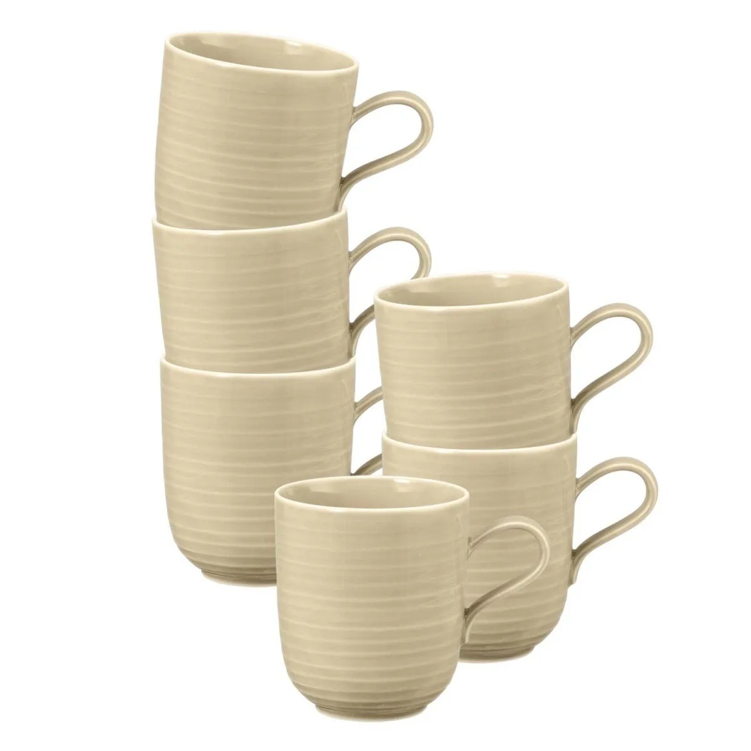 Seltmann Weiden Terra Kaffeebecher 400 ml 6er Set Sandbeige
