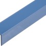 Blaues Alberts Winkelprofil aus Aluminium, ungleichschenklig, 2000 mm lang.