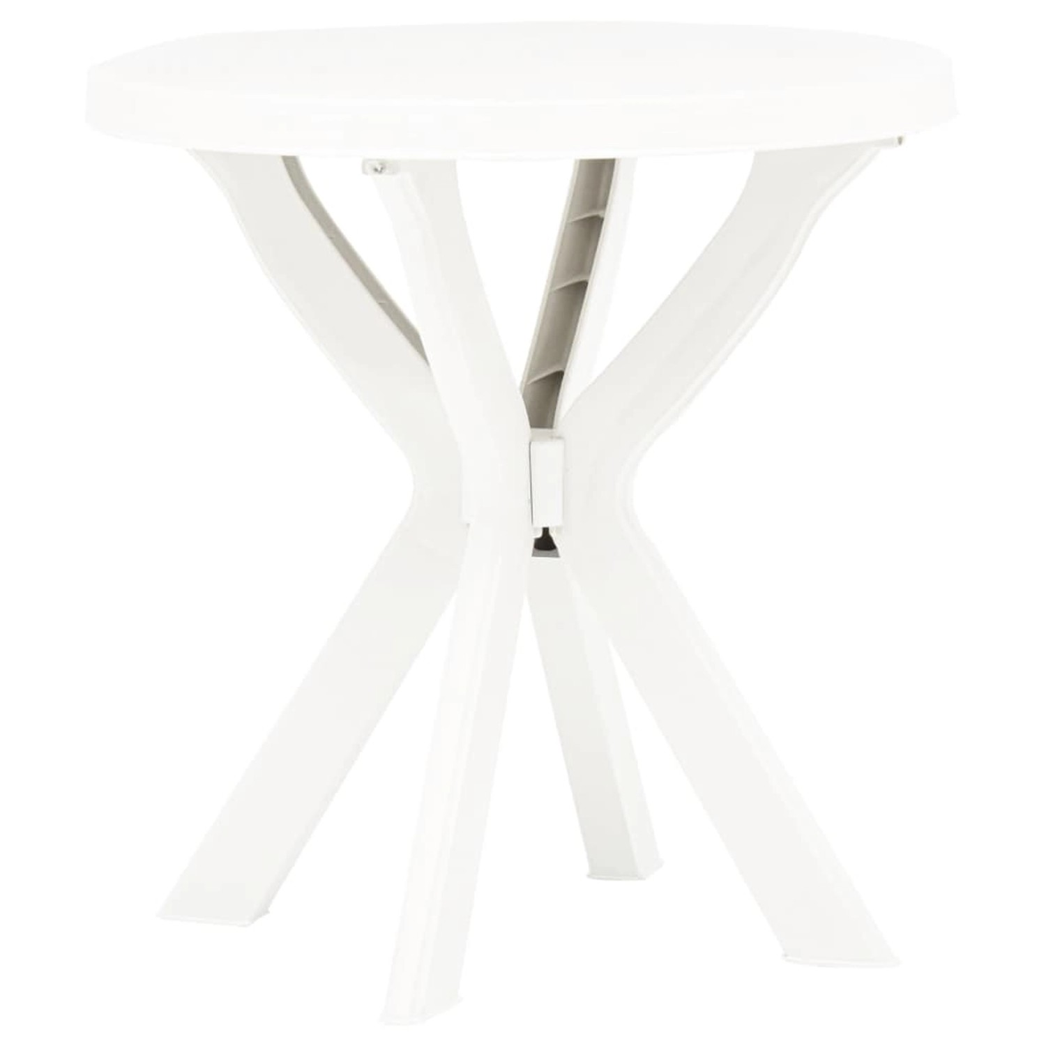 vidaXL Bistrotisch Weiß Ø70 cm Kunststoff 48796 günstig online kaufen