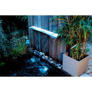 Ubbink LED Leiste 90 cm für Wasserfall mit blauen LEDs und Trafo im Gartenteich.