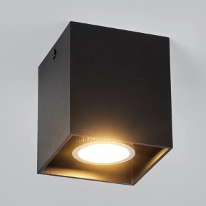 Arcchio Deckenlampe Carson 9620709 Modern in Schwarz aus Aluminium 1-flammig GU10 Flurleuchte