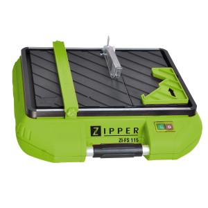 Zipper Fliesenschneider ZI-FS115 mit Längsanschlag und 115 mm Scheibe.