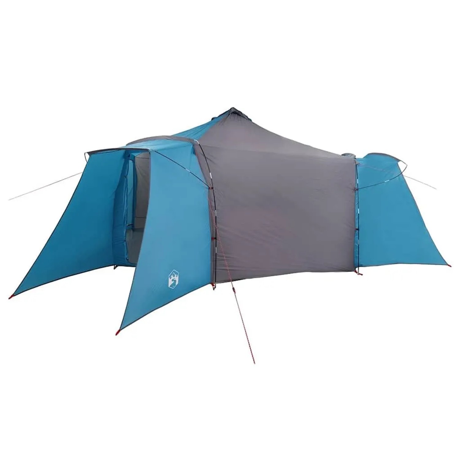 vidaXL Tipi Zelt mit Dach Blau und Grau 492 x 492 x 275 cm Stoff 42000988