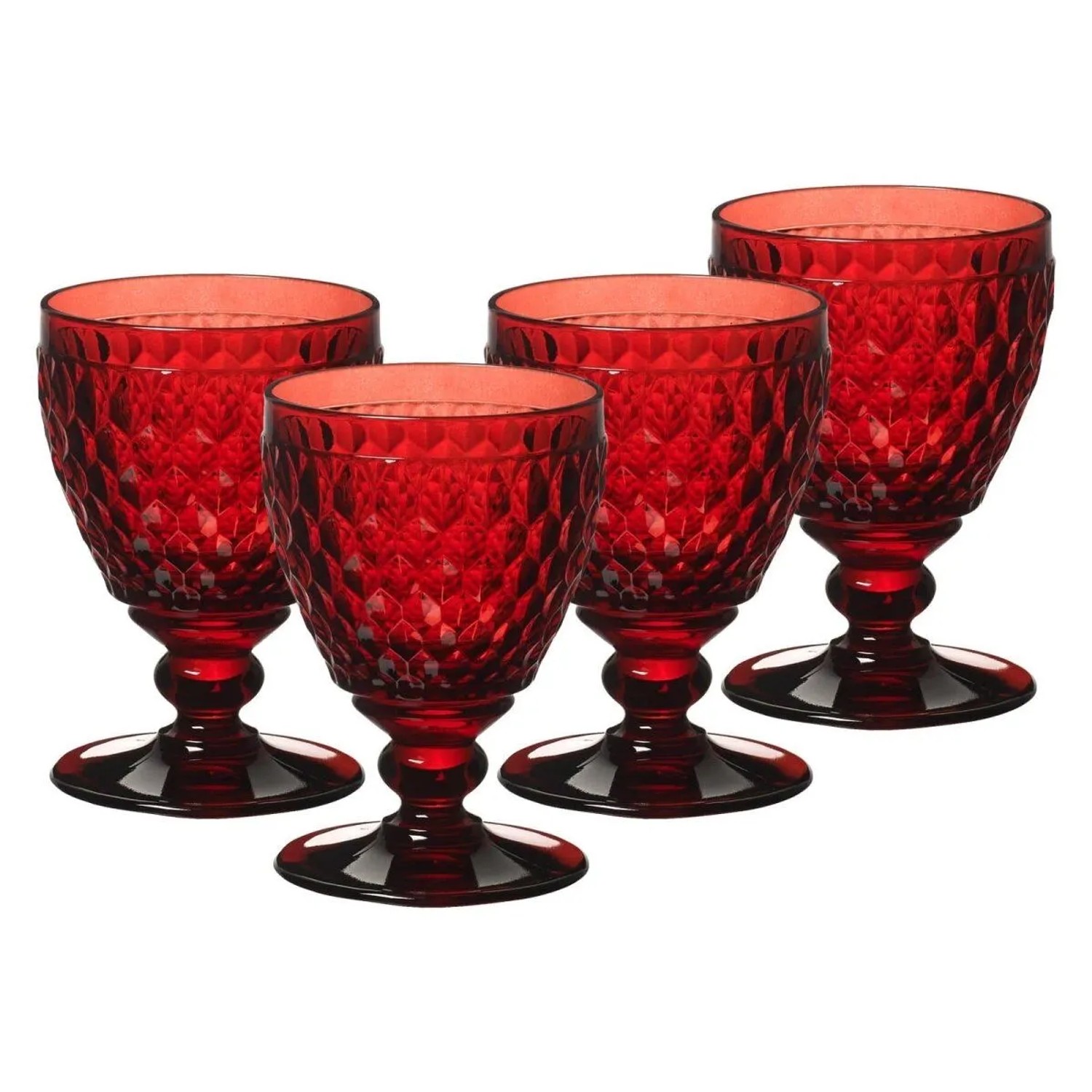 Villeroy & Boch Boston Coloured Weißweinglas 125 ml 4er Set Rot