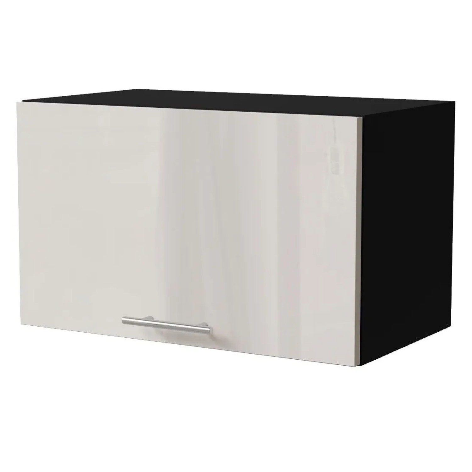 Feldmann-Wohnen Klapphängeschrank Brerra W4B/60 Schwarz / RAL 9001 creme Hochglanz 60 / 32,5 / 36cm mit Blum Avenots Kla...