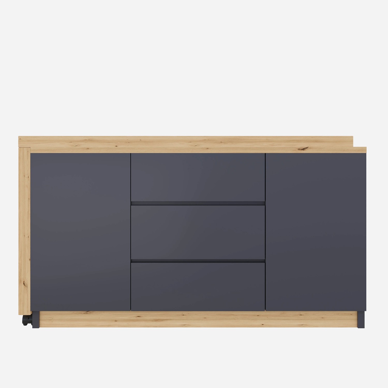 okwish Schreibtisch Klapper Eckschreibtisch mit Feststellbaren Rollen 120 x 50 cm Weiß/Grau