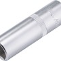 LUX Stecknuss Comfort 21 mm, silberfarben, für Knarre, zum Lösen und Festziehen von Schrauben.