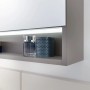 Fackelmann LED-Spiegelschrank B.Paris, 70 cm, Cubanit Grau, mit LED-Beleuchtung.