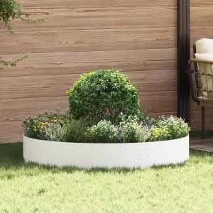 vidaXL Pflanzenring 5 Stk Weiß 120 x 120 x 20 cm Kaltgewalzter Stahl 873637