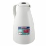 Weiße Isolierkanne Harmonic von Leifheit, 1 Liter Fassungsvermögen. Geschirr für warme und kalte Getränke.