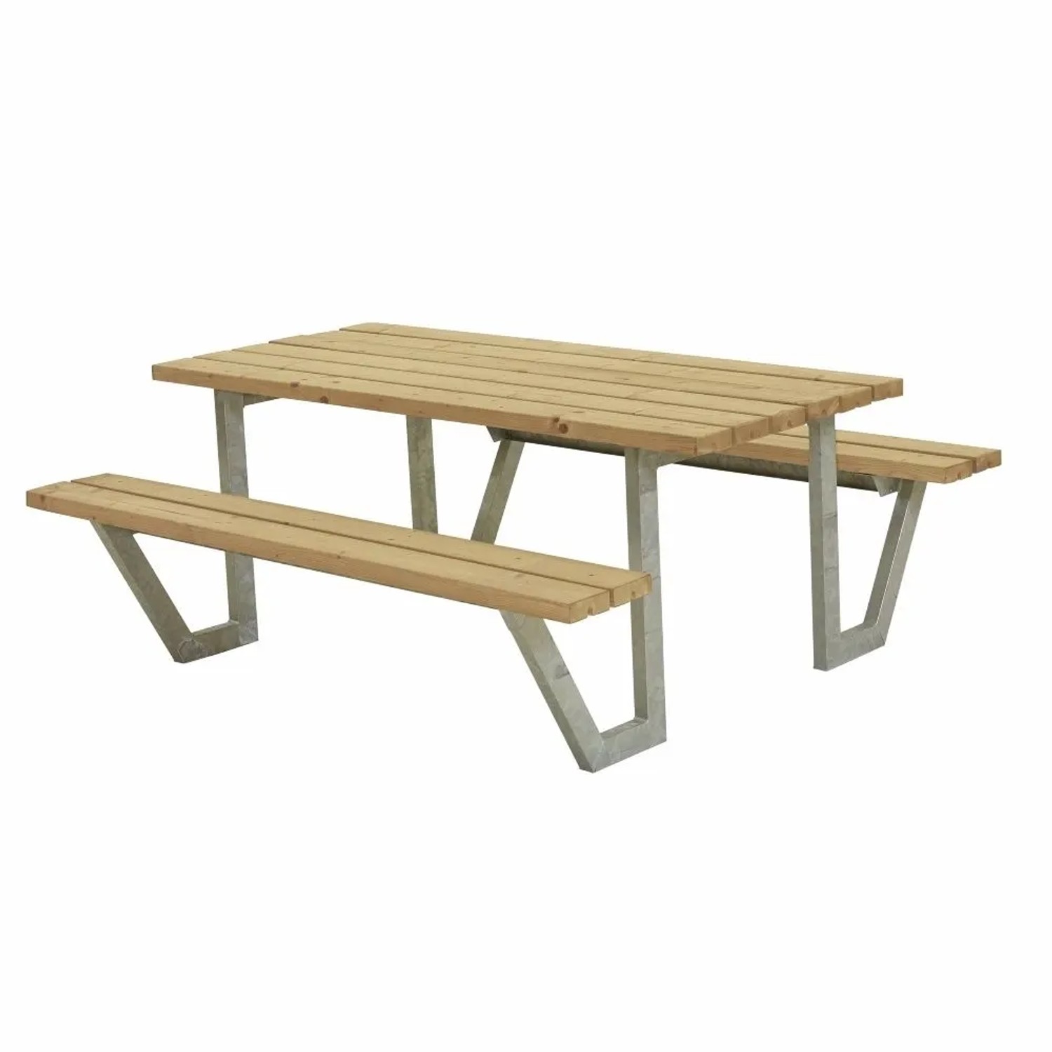 PLUS Gartensitzgruppe 177 cm ThermoWood Langlebige Tisch-Bank-Kombination aus Holz