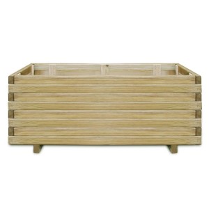 Rechteckiges vidaXL Hochbeet aus Holz, 100x50x40 cm, ideal für Garten, Balkon und Terrasse.