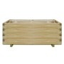Rechteckiges vidaXL Hochbeet aus Holz, 100x50x40 cm, ideal für Garten, Balkon und Terrasse.