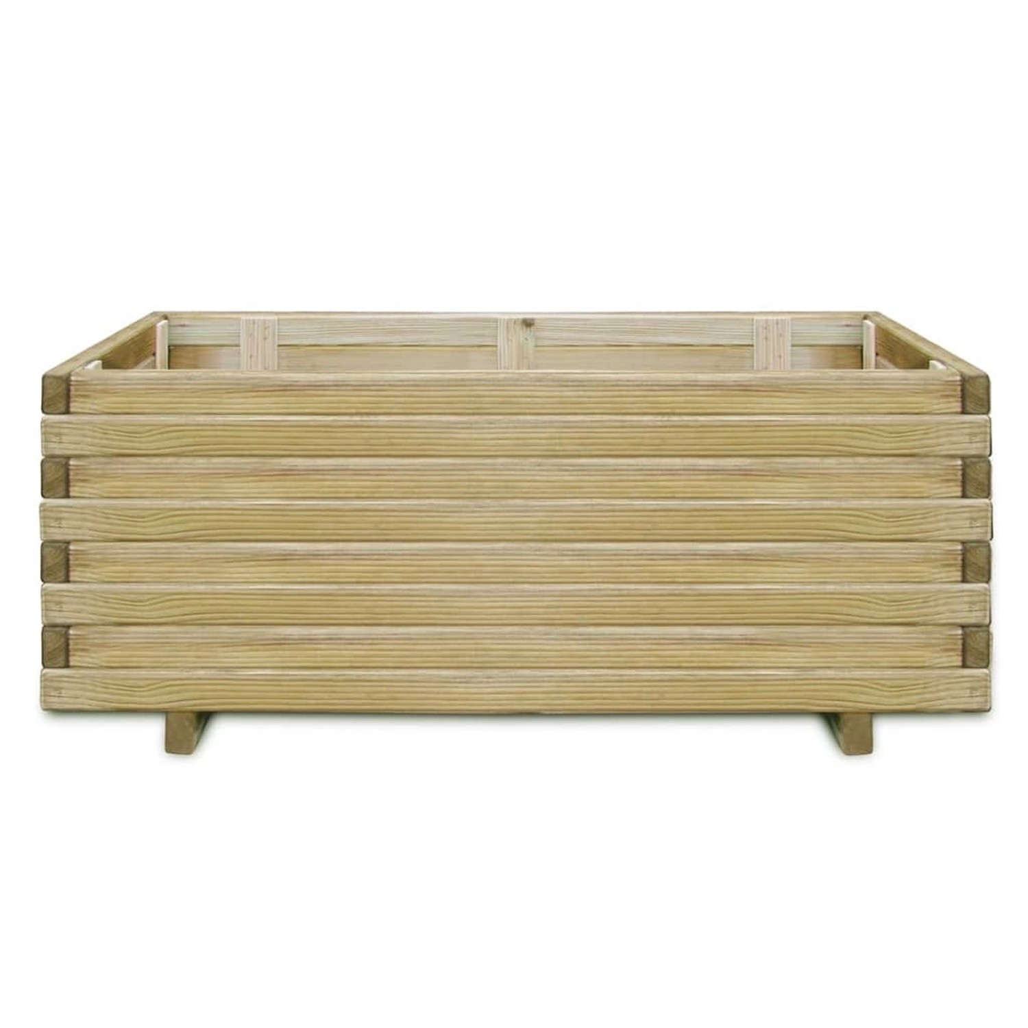 Rechteckiges vidaXL Hochbeet aus Holz, 100x50x40 cm, ideal für Garten, Balkon und Terrasse.