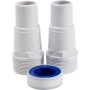 Steinbach Schlauchtüllen Doppelpack, 32/38 mm auf 38 mm Außengewinde mit Teflonband für Pool Installation.