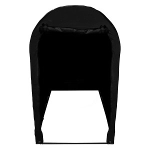 Monstershop Fahrradzelt: Schwarzes Zelt aus Oxford-Gewebe mit Stahlrahmen für Fahrräder.