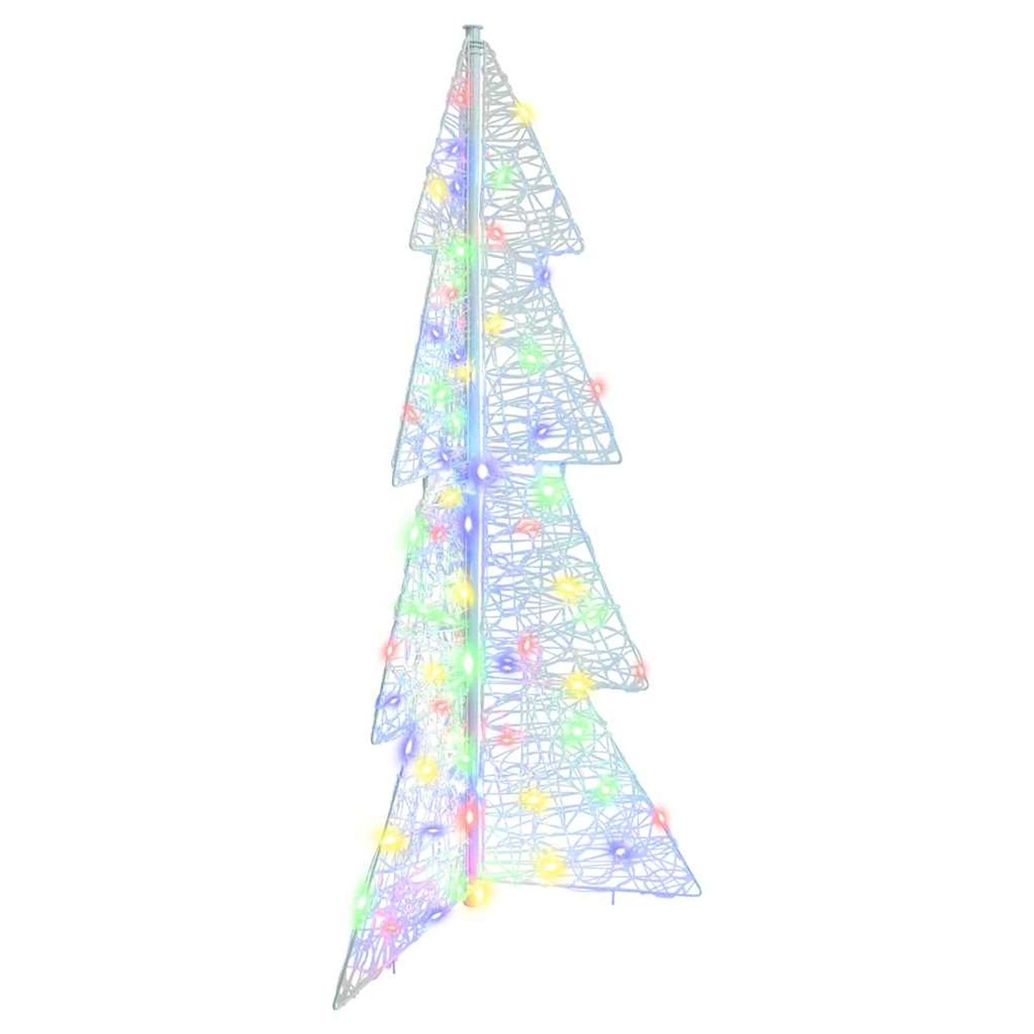 vidaXL Weihnachtsbaum mit 100 LEDs Mehrfarbig 120 cm Acryl 42019205