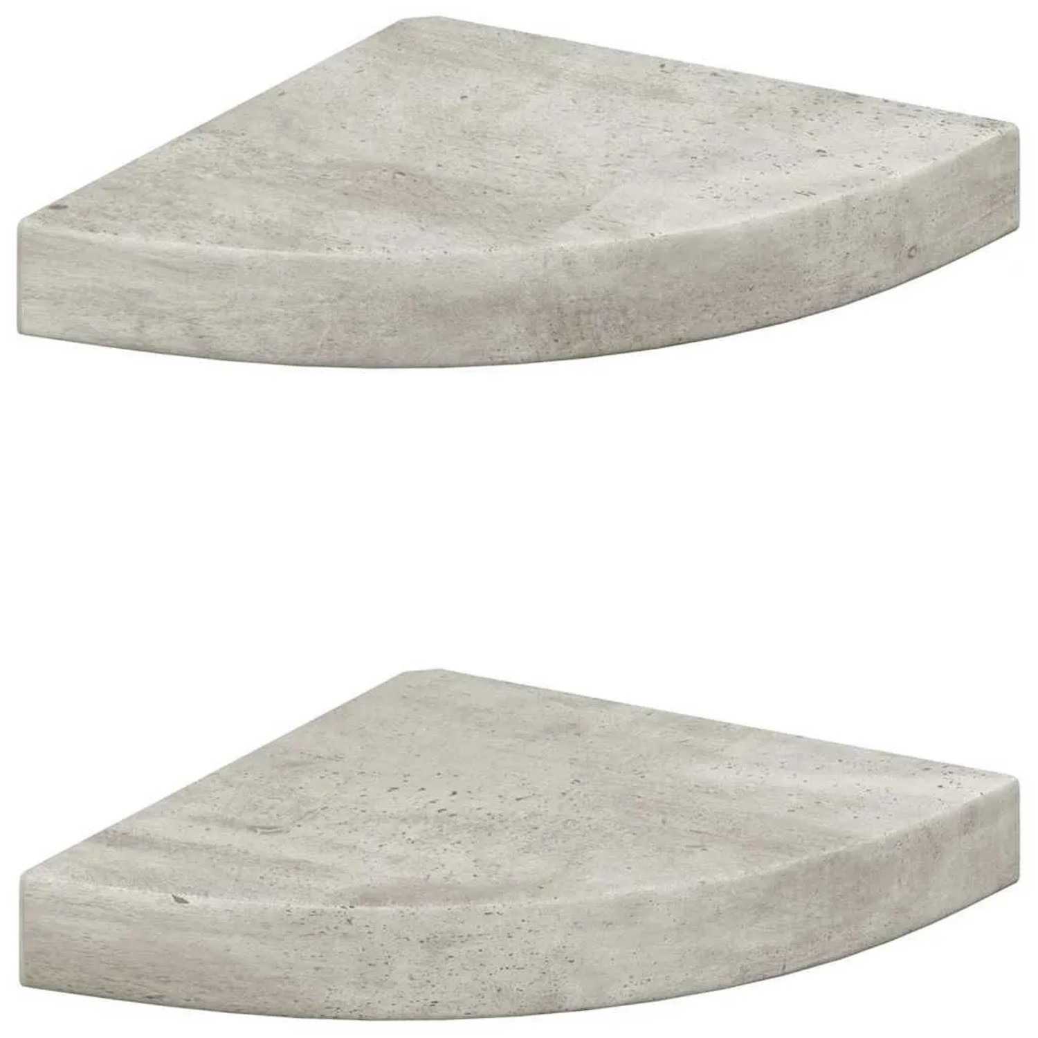 vidaXL Eck-Schweberegale 2 Stk Betongrau 25x25x3,8 cm MDF 326634