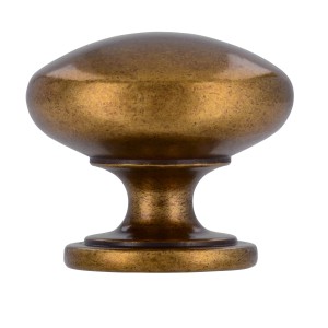 Siro Möbelknopf Landhaus, Metall Vintage Gold, Ø 33mm. Knopf für Möbel im Landhausstil.