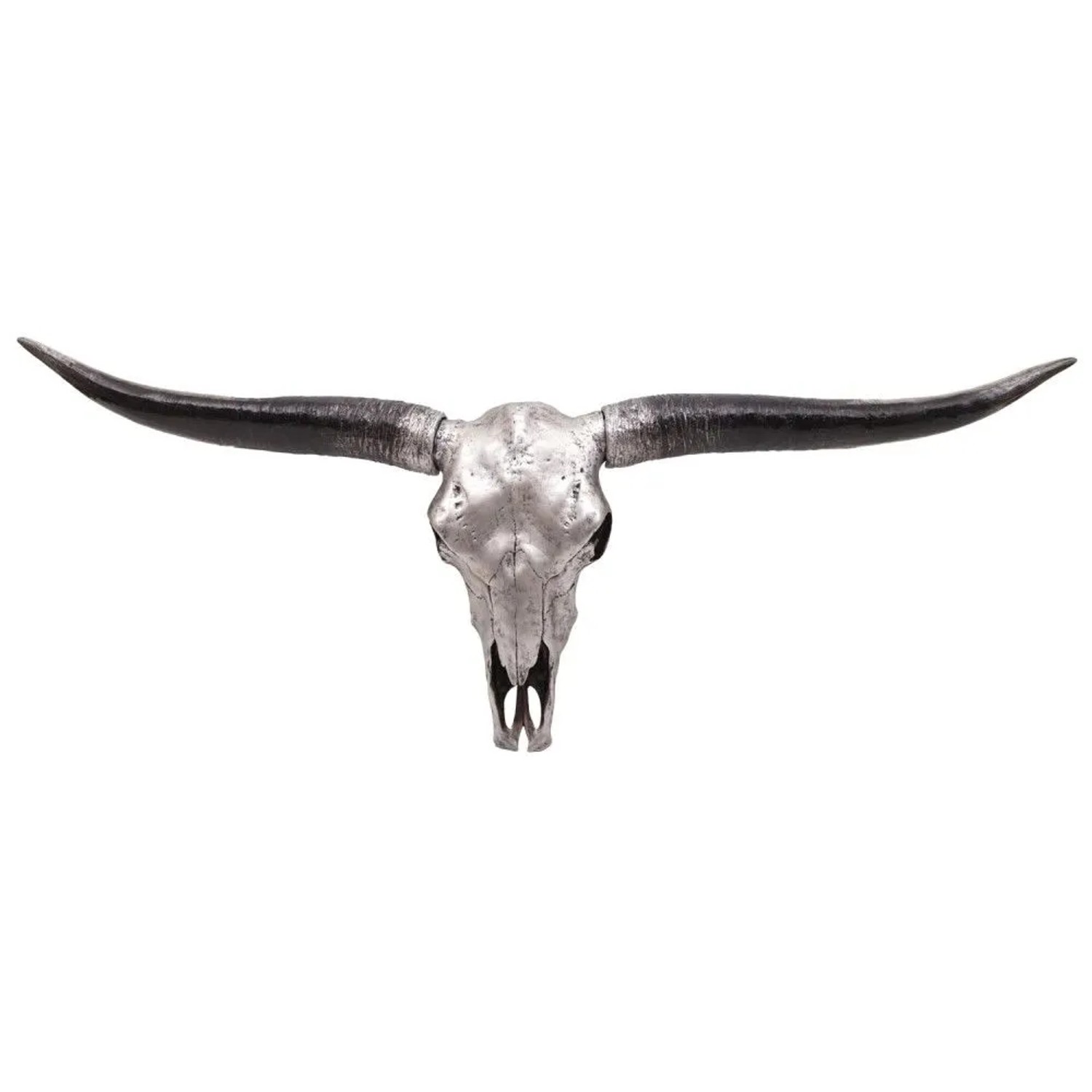 MCW Deko Schädel 132cm A14 Stier Silberfarben