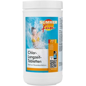 Summer Fun Chlor-Langzeit-Tabletten, 1,2kg, zur Pool Desinfektion.
