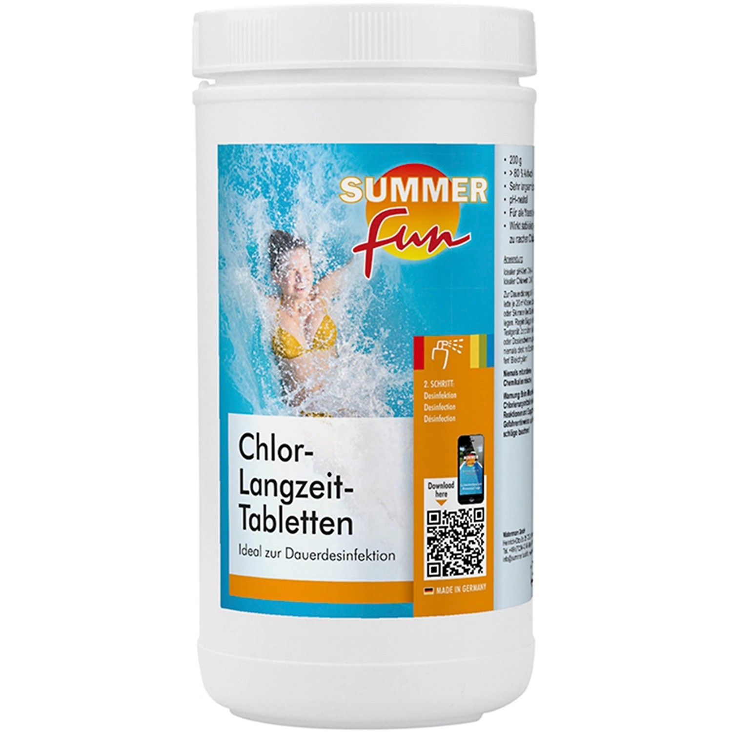 Summer Fun Desinfektion Chlor-Langzeit-Tabletten á 200 g  1,2 kg