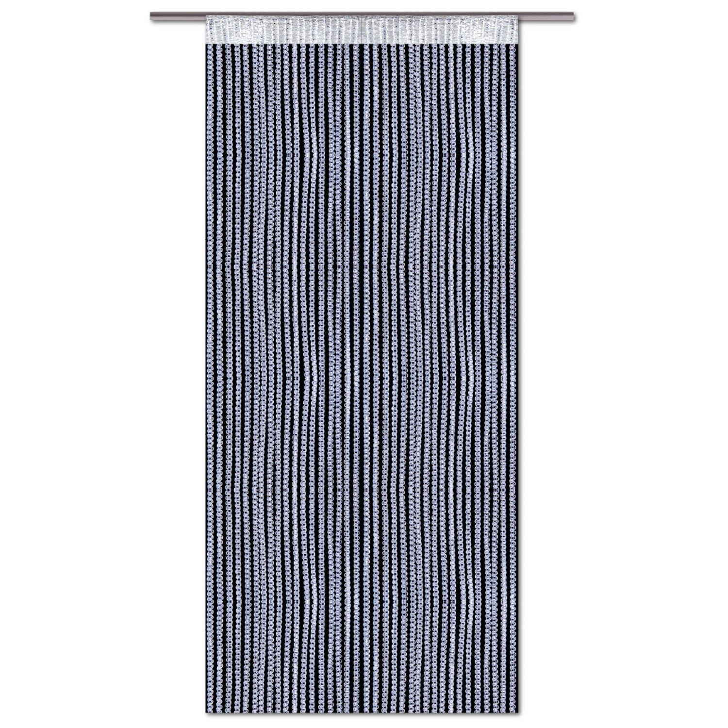 Bestlivings Metallic Fadenvorhang Trennvorhang Gardine 90 cm  x 250 cm Weiß günstig online kaufen