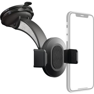 Hama Auto-Handyhalterung Move, Saugnapf, 360° drehbar, Universal, Schwarz. Für sicheren Halt im Auto.