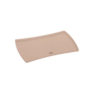 Beige Hunter Napfunterlage Luton, 48x30 cm, für Hundenäpfe, aus Silikon mit erhöhtem Rand.