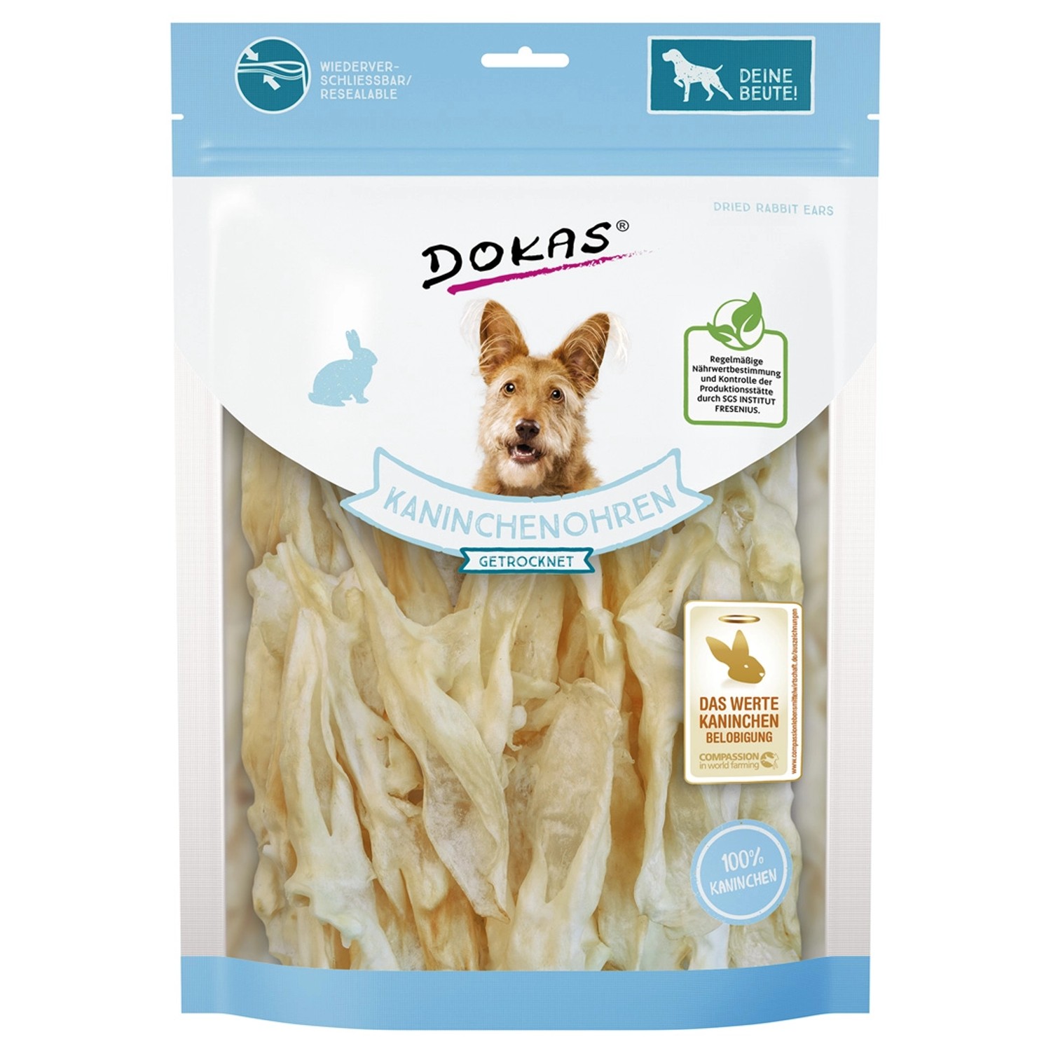 Dokas Kaninchenohren ohne Fell getrocknet 180 g