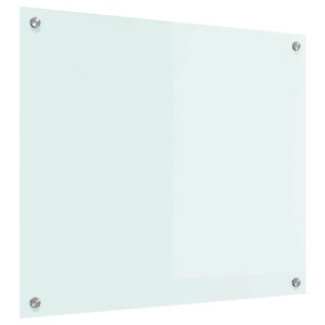 vidaXL Küchenrückwand Weiß 70 x 60 cm Gehärtetes Glas 42018010