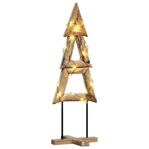 vidaXL Weihnachtsbaum mit Ständer Braun 120 cm Massivholz Teak 42017927