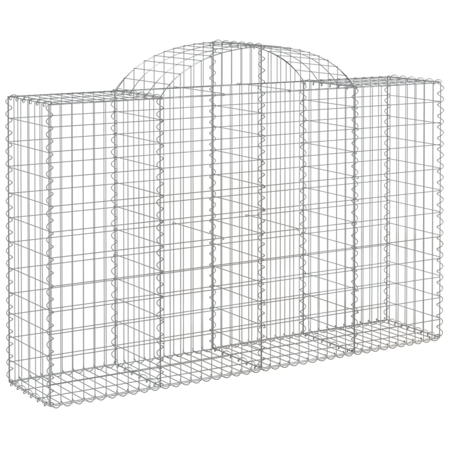 vidaXL Gabionen mit Hochbogen 5 Stk 200x50x120/140cm Eisen 1669114