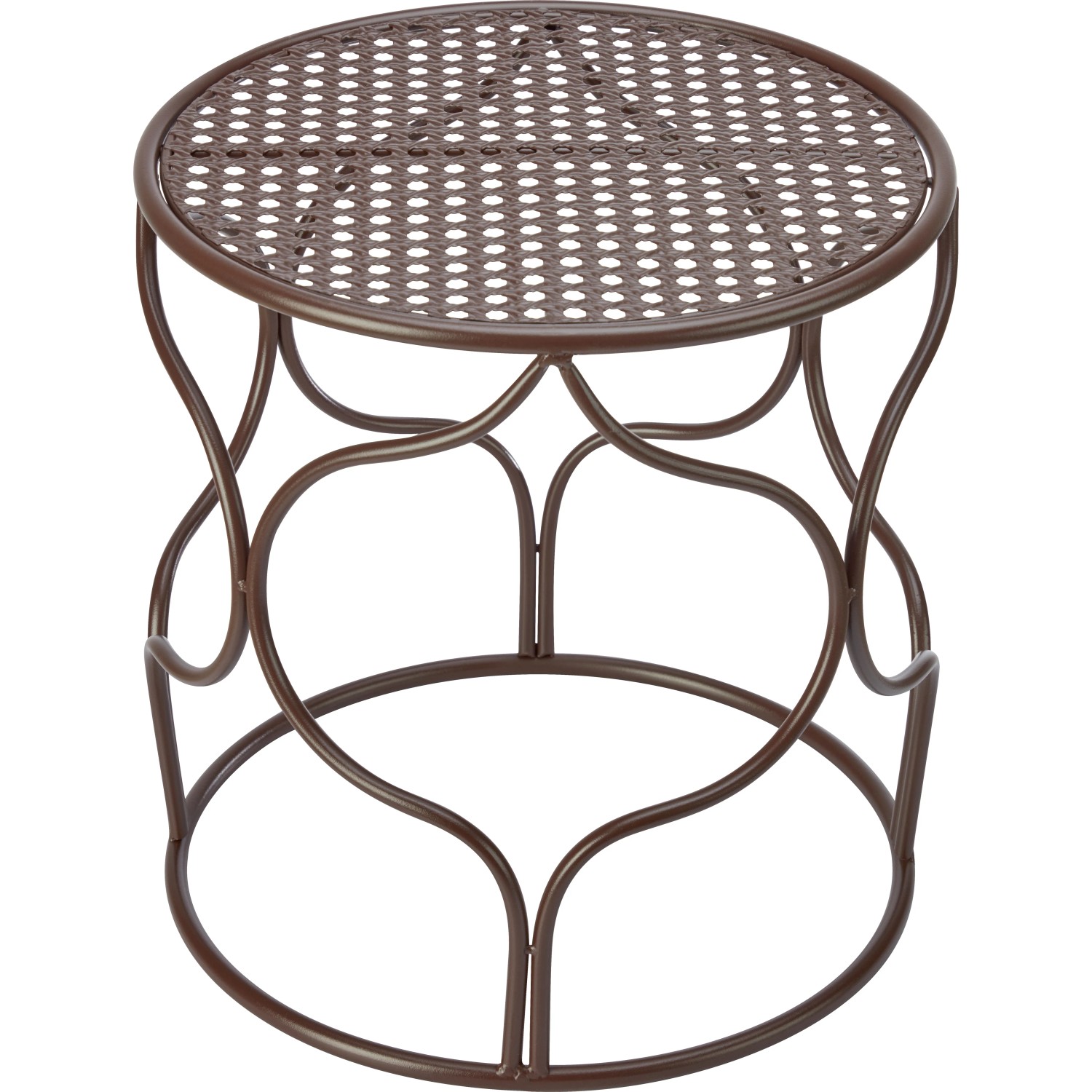 Pflanzhocker Eisen Pulverbeschichtet Braun 33 cm x Ø 32 cm