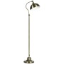 Stehlampe in Messingoptik mit verstellbarem Lampenschirm für Innenräume.