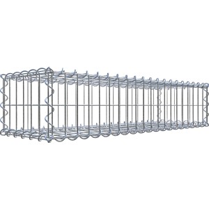Gabiona Gabionenkorb, 20x100x30 cm, Maschenweite 5x10 cm, Drahtkorb für Einfassungen und Mauern.