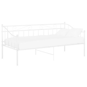 Weißes Metall Schlafsofa Bettgestell 90x200 cm für Betten & Schlafen.