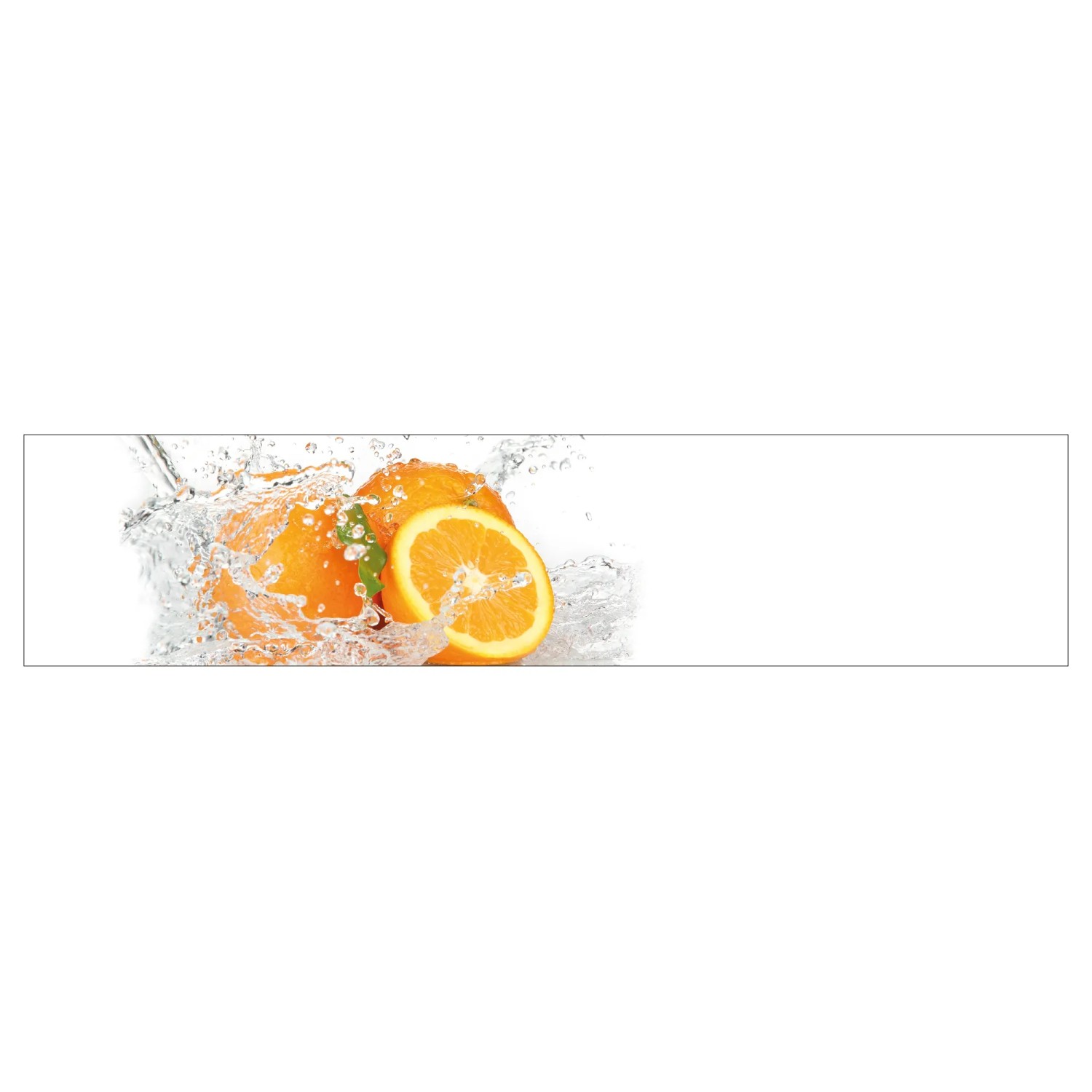 MySpotti Küchenrückwand Profix Cucina Aqua Orange 270 x 60 cm Weiß-Orange