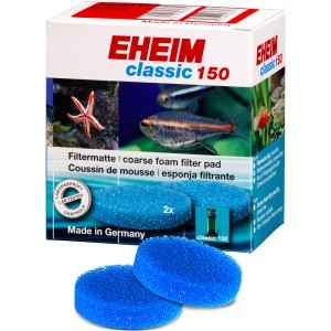 Eheim Filtermatte Classic 150, blaue Filterschwämme für Aquarienfilter.