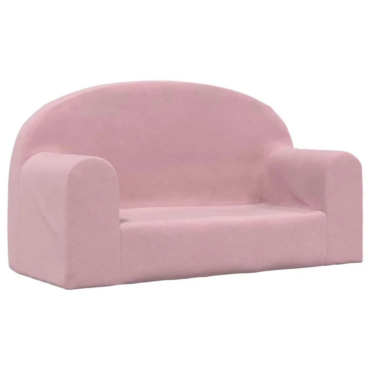 vidaXL Kindersofa 2-Sitzer Rosa Weich Plüsch 357015