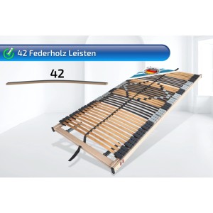 Matratzen Perfekt Lattenrost 42 Leisten 80x200cm Verstellbar 7 Zonen bis 200 kg